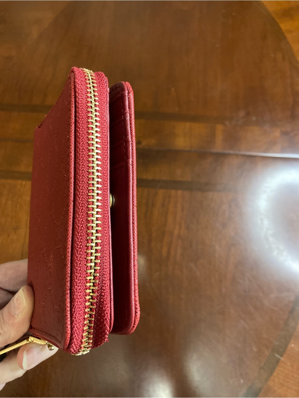 Badgley Mischka Wine Red Vegan Leather Wallet NWT - Picture 6 of 9